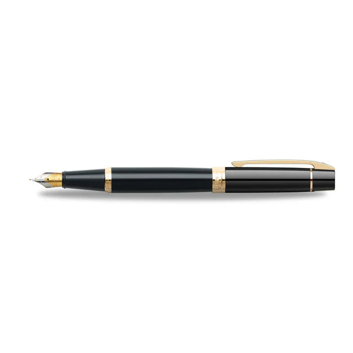Sheaffer 300 Fountain Pen | Glossy Black with Gold Trim