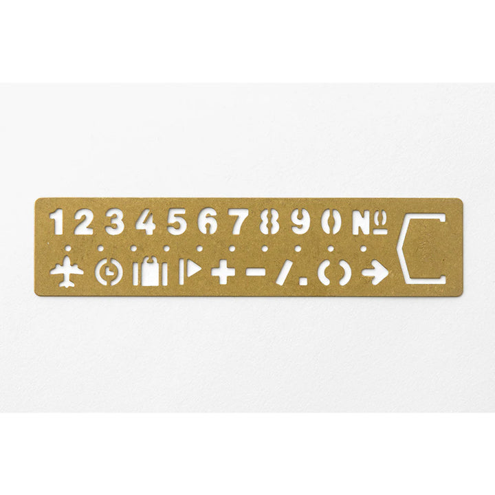 Brass Template Bookmark | Number