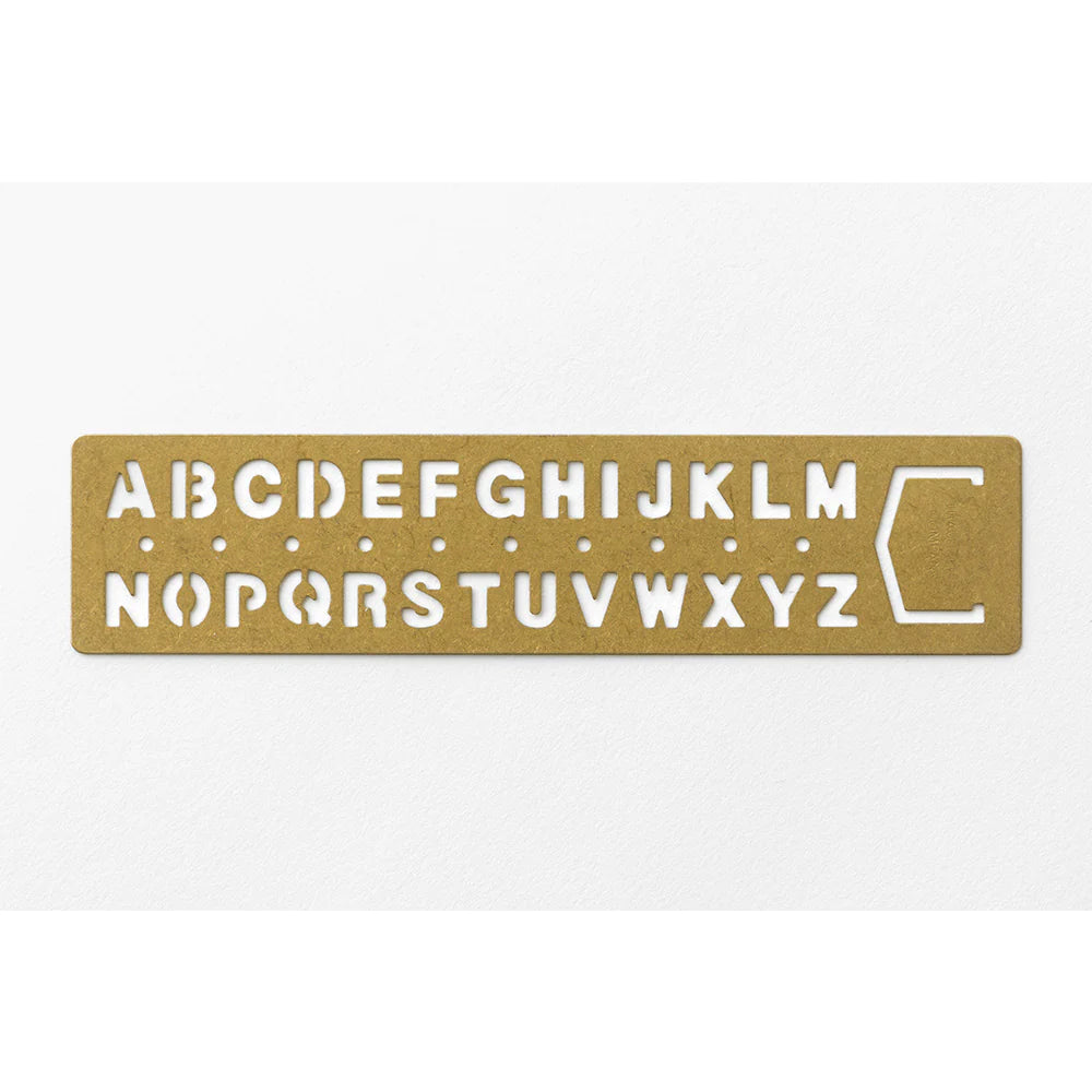 Brass Template Bookmark | Alphabet