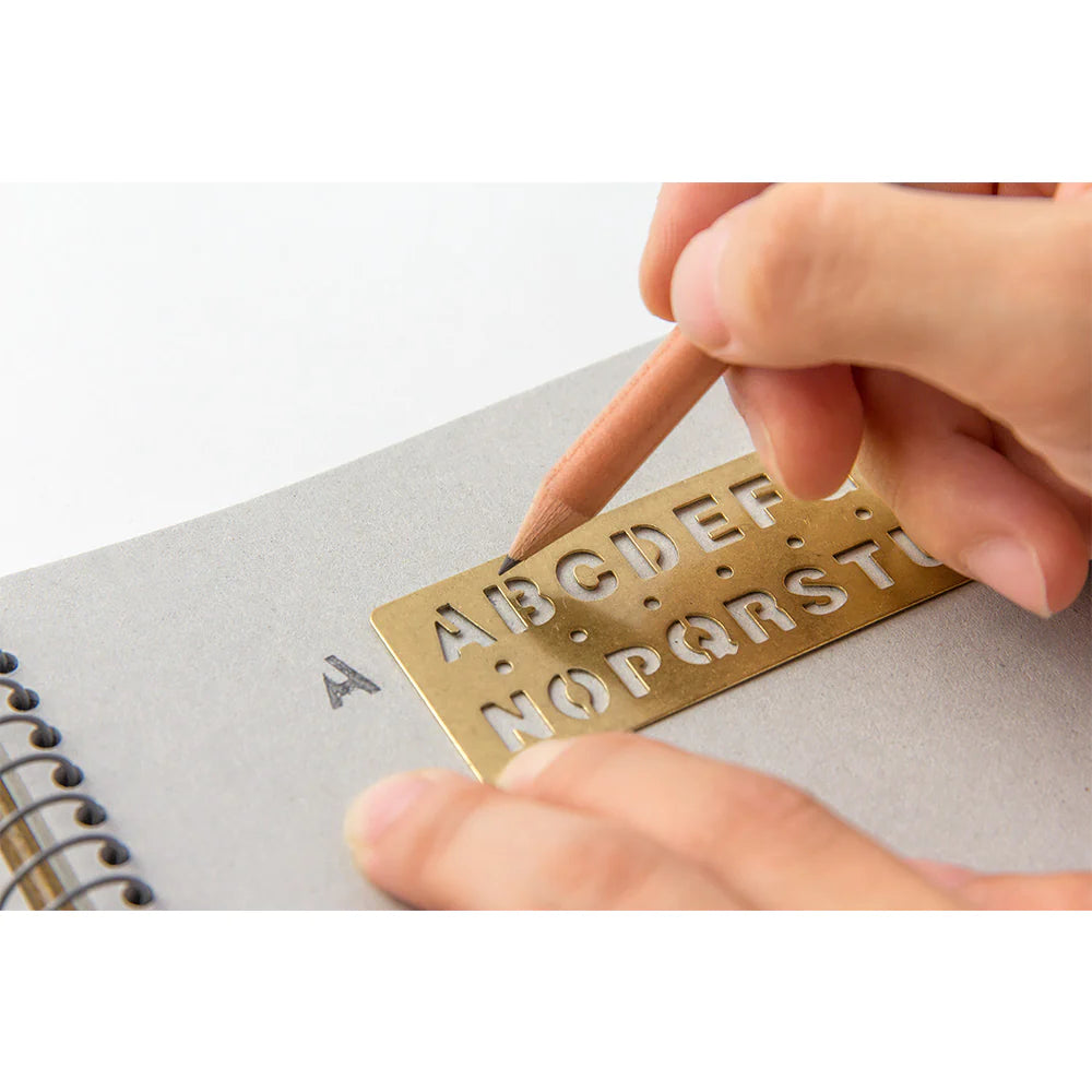 Brass Template Bookmark | Alphabet