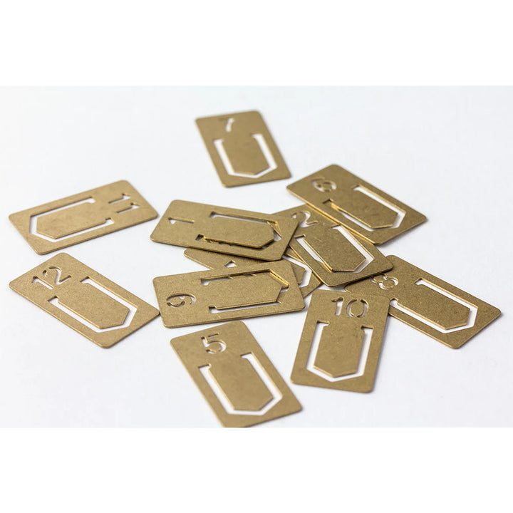 Brass Number Clips