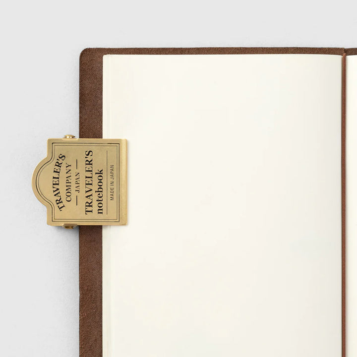 TRAVELER'S notebook 030 Brass Clip | TRC Logo