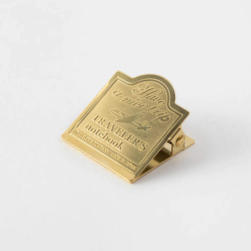 Traveler's Notebook 030 Brass Clip | Airplane