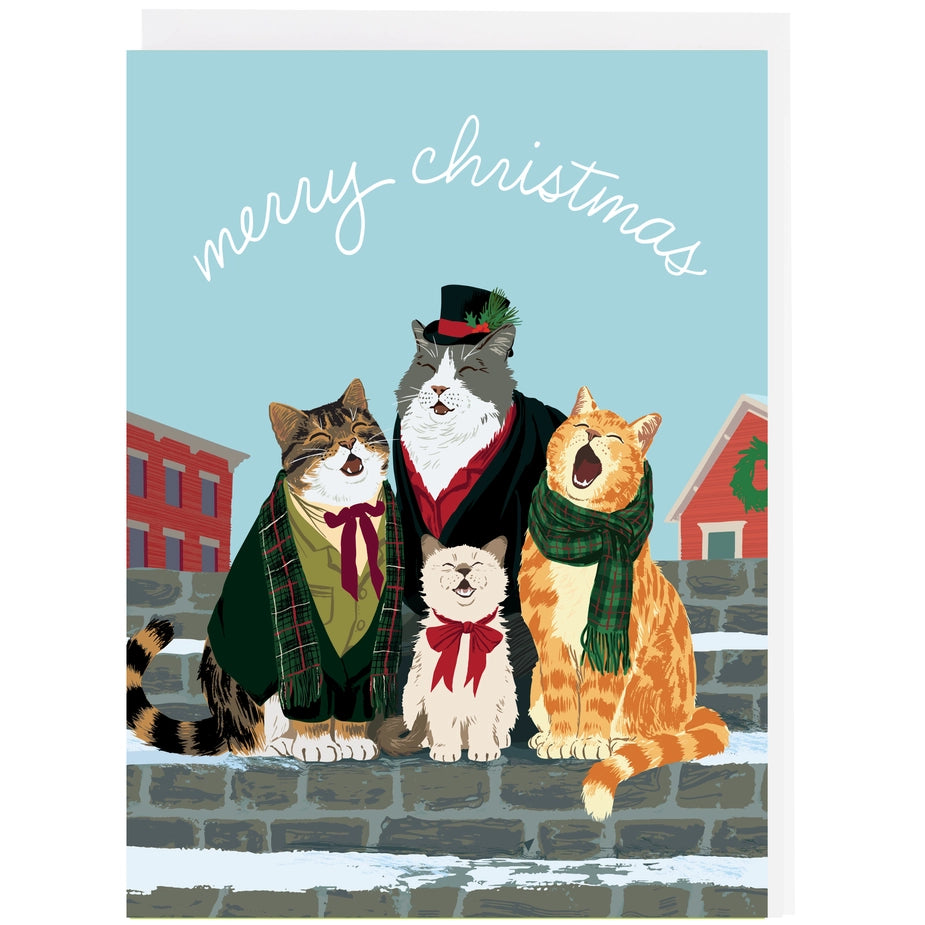 Caroling Cats | Holiday Card | 10 Card Set
