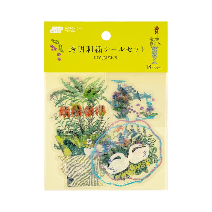 Transparent Embroidery Sticker Set | iyo okumi: My Garden