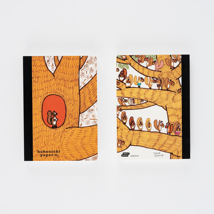 Hobonichi Memo Paper | 100%ORANGE: Squirrel Appears