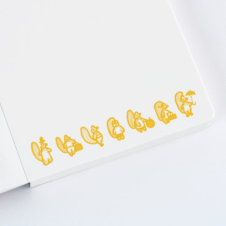 Hobonichi Memo Paper | 100%ORANGE: Squirrel Appears