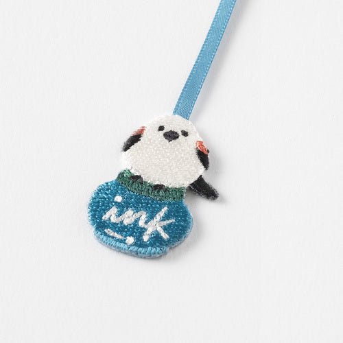 Long-Tailed Tit Embroidery Bookmark