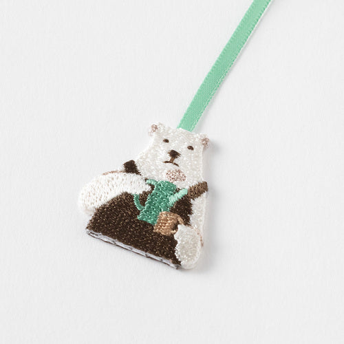 Polar Bear Embroidery Bookmark