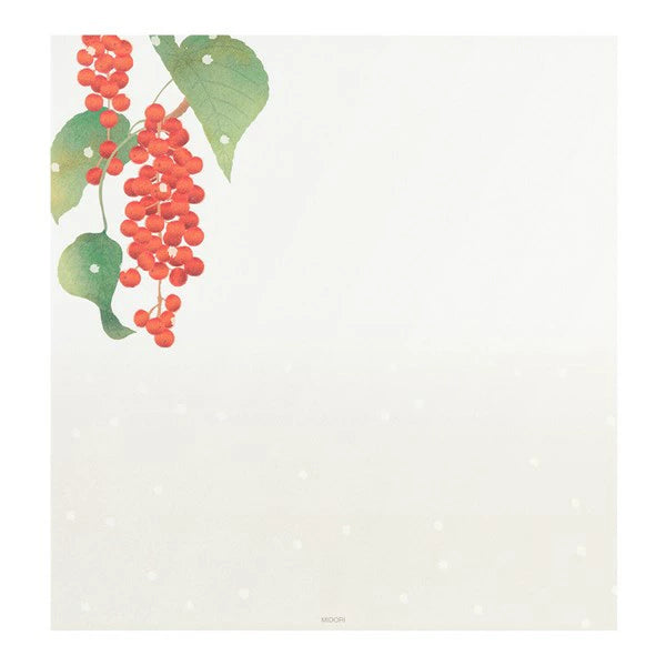 Winter Fruit Letter Pad | Foiled-Stamp Paper