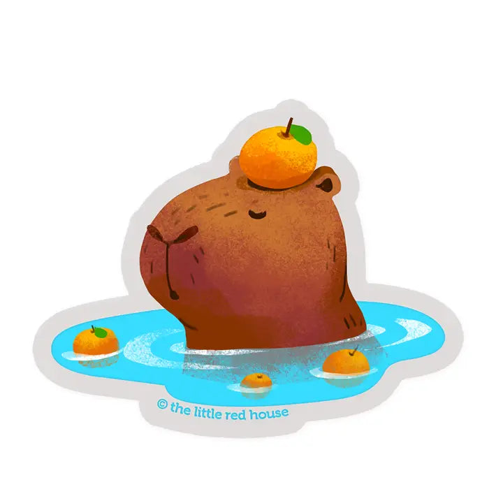 Chill Capybara Onsen | Vinyl Sticker