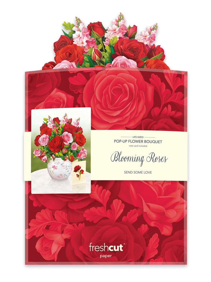 Blooming Roses Large Pop-Up Card