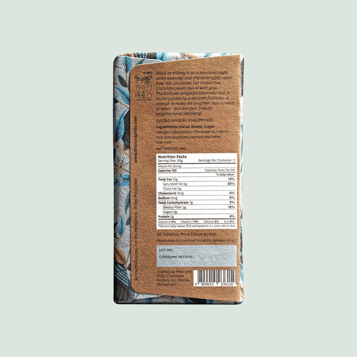 Theo & Philo 90% Dark Chocolate Bar