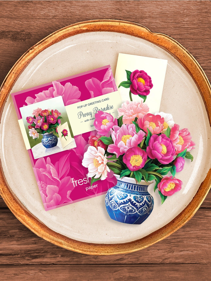 Peony Paradise Mini Pop-Up Card