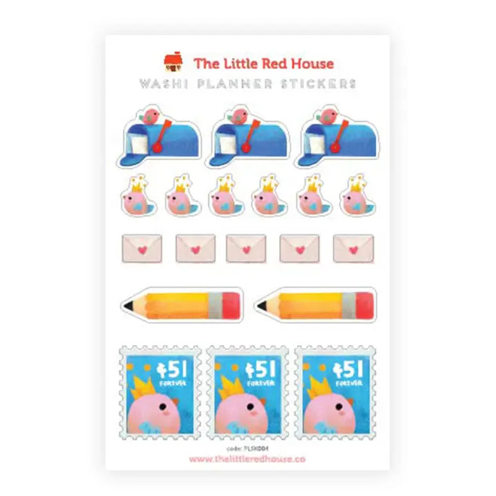 Queenie Bird Washi Sticker Set