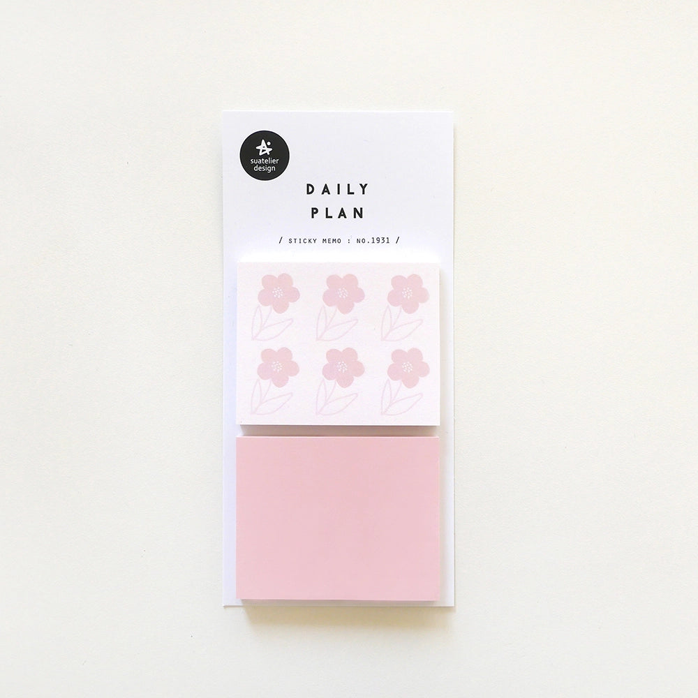 Pink Garden Daily Plan Sticky Note – The Paper Mouse