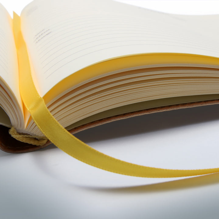 Leather Bound Guestbook | Cognac Brown