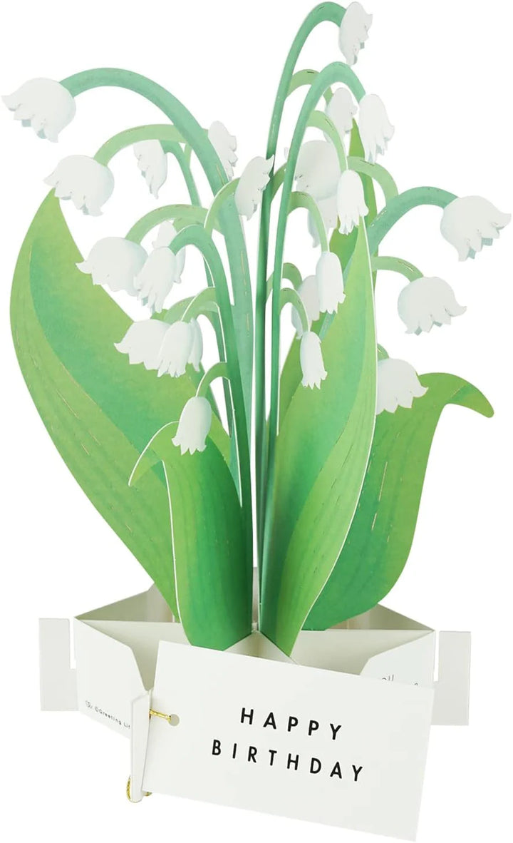 Lily of the Valley Blooming Pop-Up Greeting Card