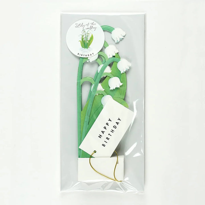 Lily of the Valley Blooming Pop-Up Greeting Card