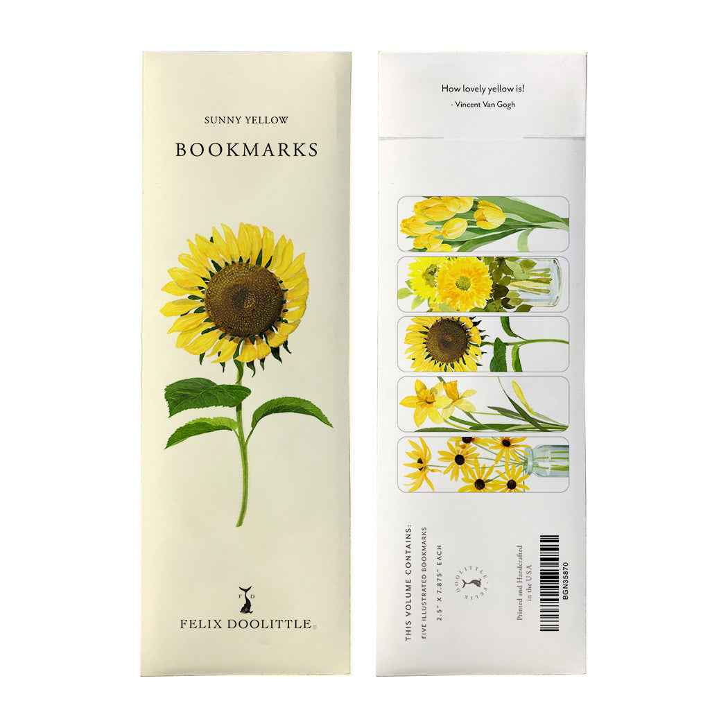 Sunny Yellow | Illustrated Bookmarks