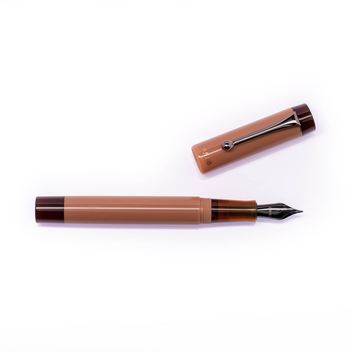 OPUS 88 Mocha Mousse Demo Fountain Pen | Black Accent | Special Edition