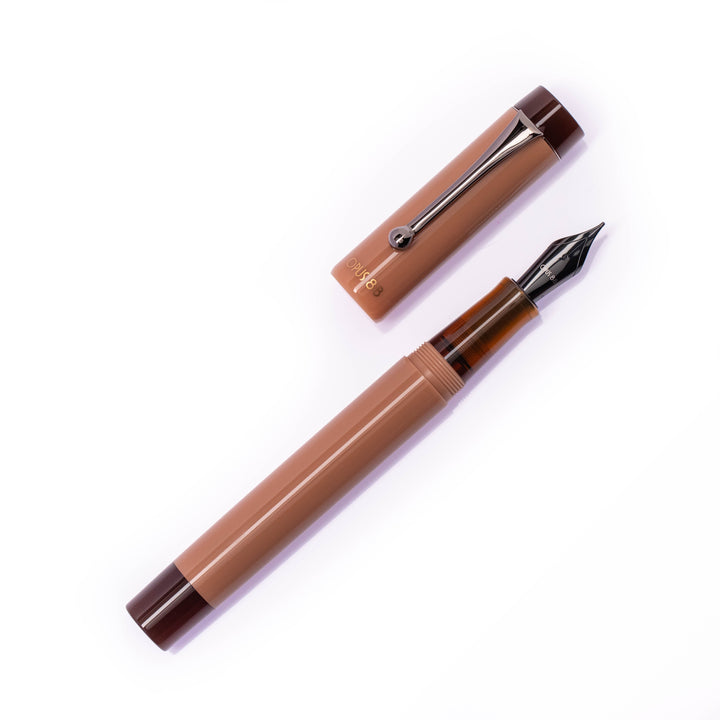 OPUS 88 Mocha Mousse Demo Fountain Pen | Black Accent | Special Edition