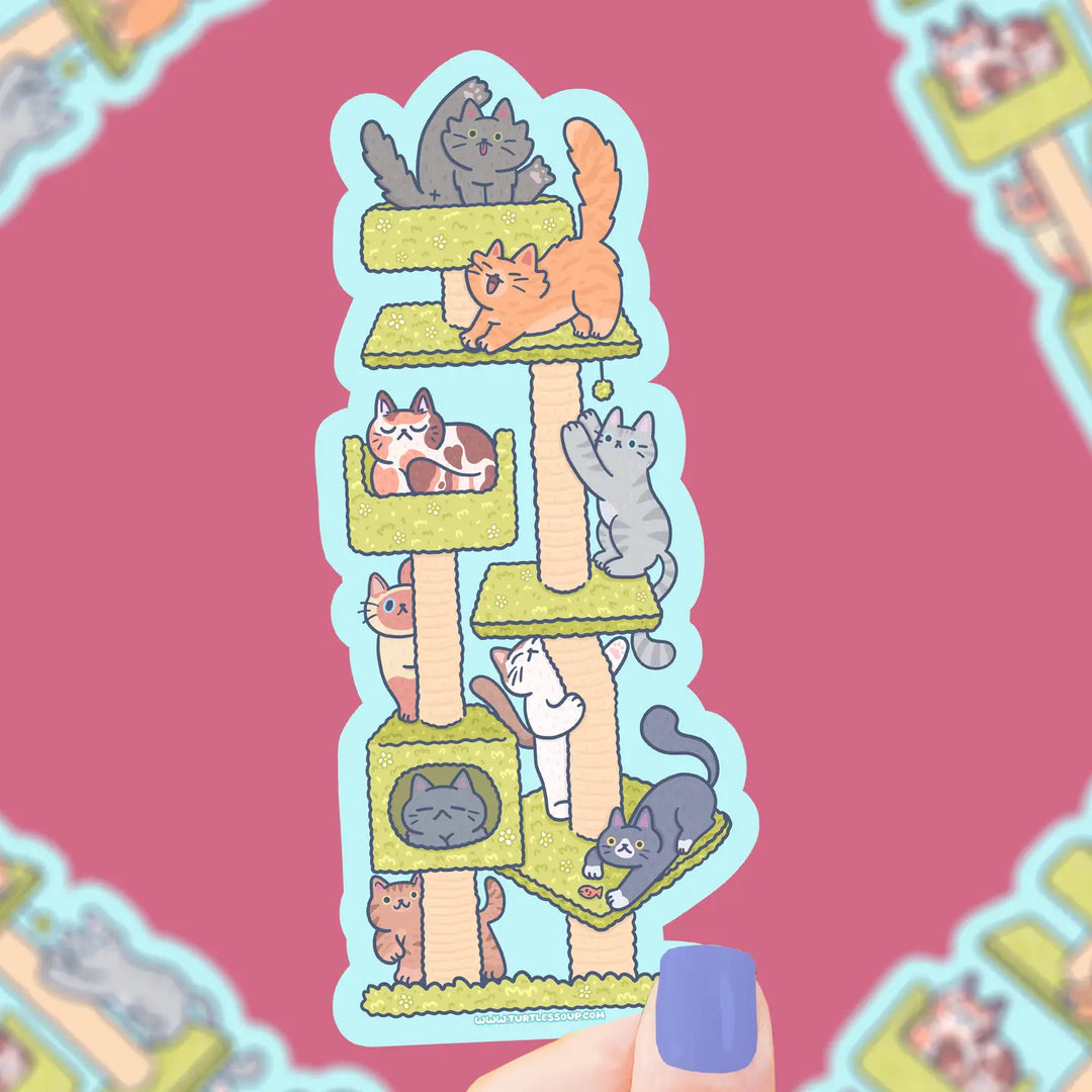 Cat Tower | Vinyl Sticker