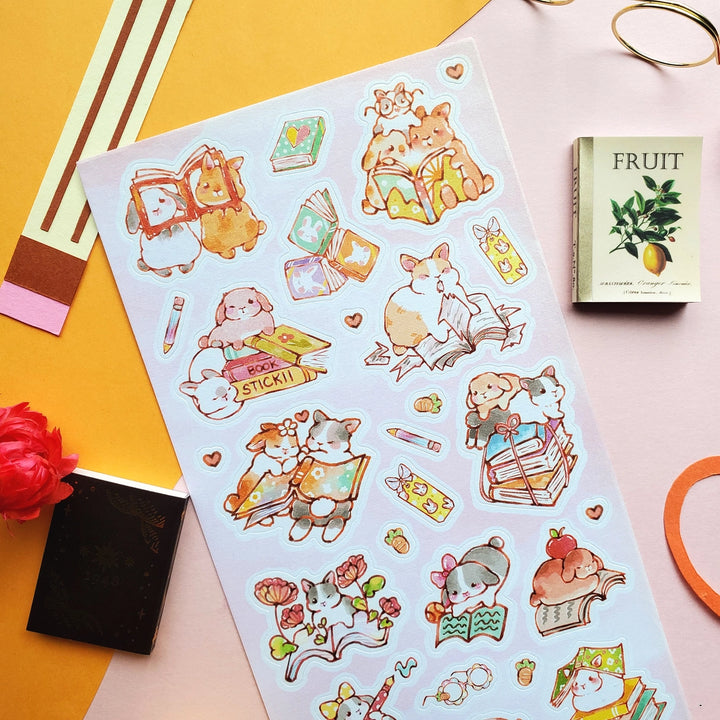 Bookish Bunnies Sticker Sheet