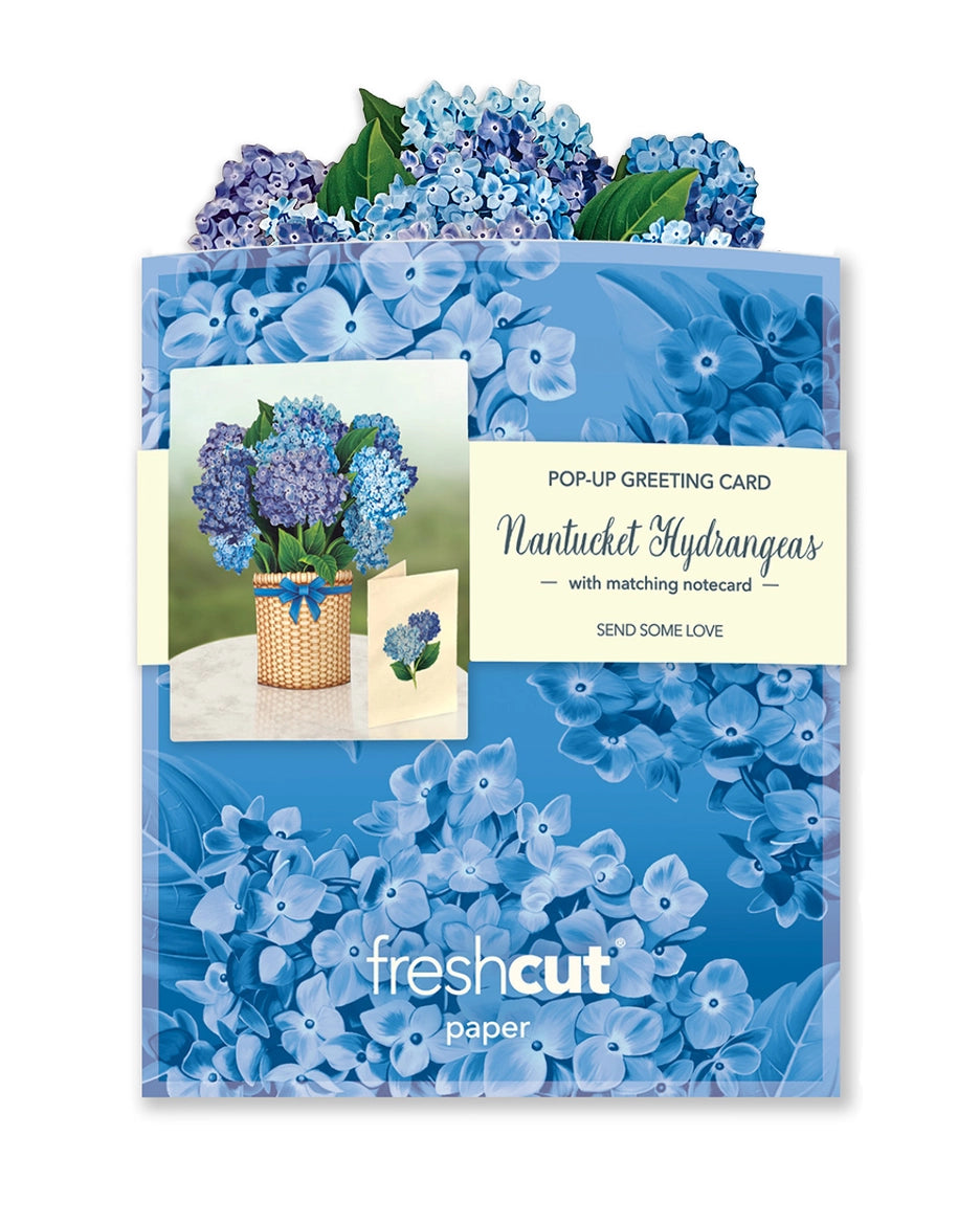 Nantucket Hydrangeas Mini Pop-Up Card