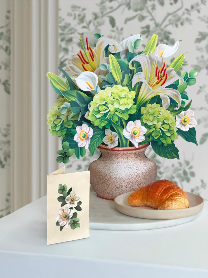 Ivory and Sage Large Pop-Up Card
