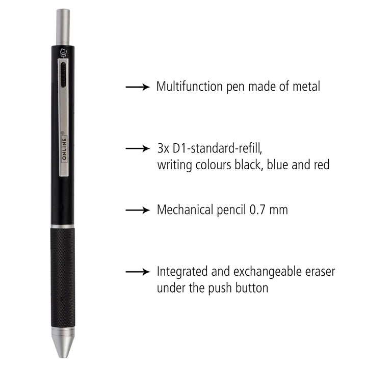 Multifunction 4-in-1 Ballpoint Pen