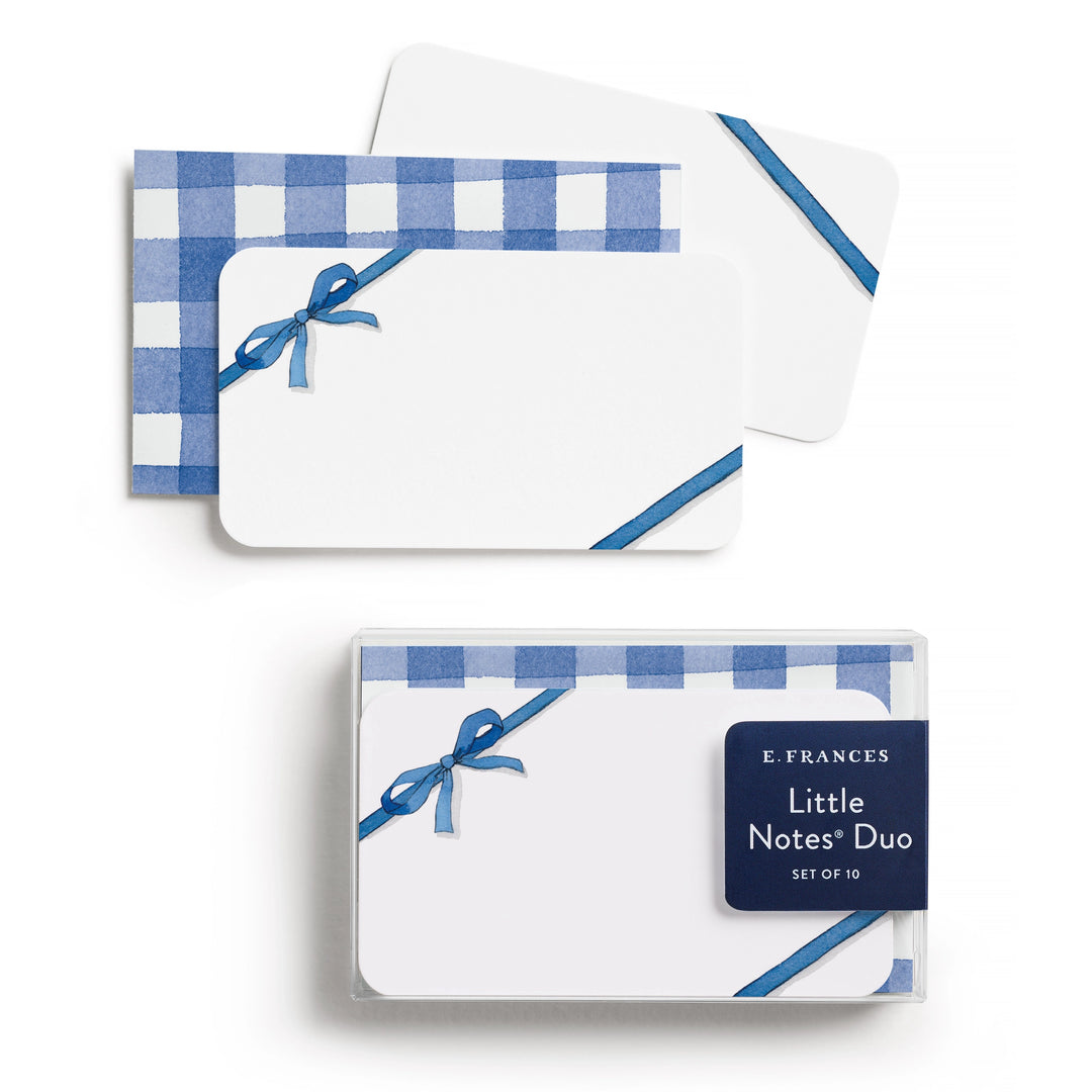 Blue Bow Little Notes Duo Set with Envelopes