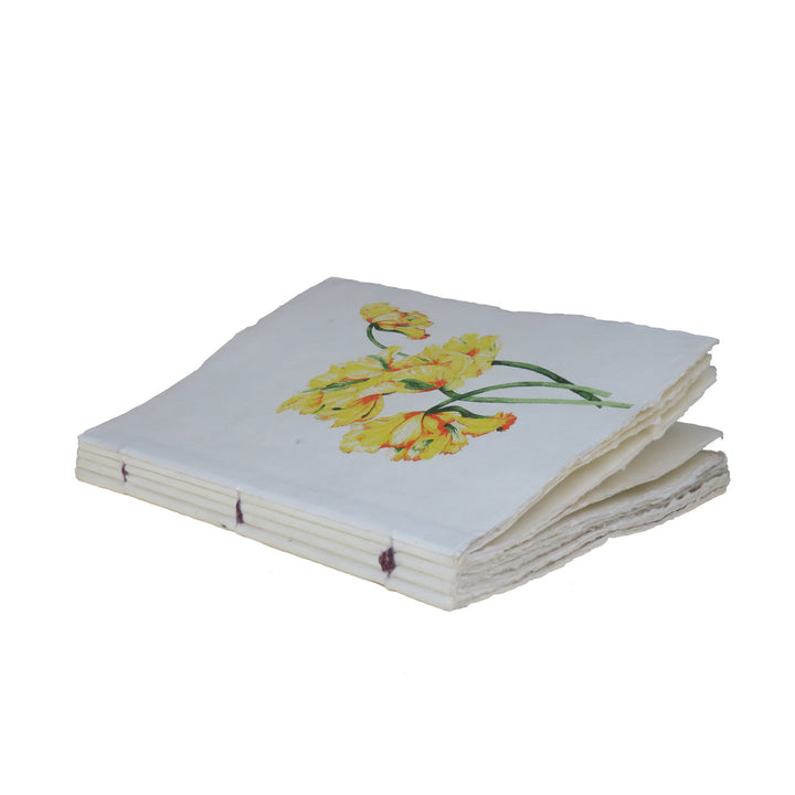 Yellow Tulip Parchment Paper Notebook