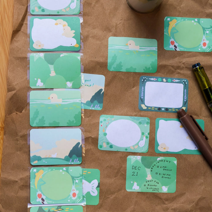 Ducks in Koi Pond Sticky Notes Tape
