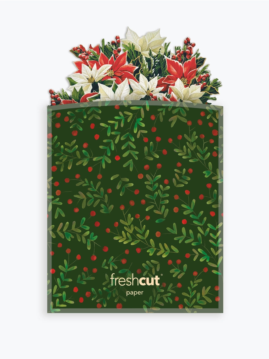 Festive Poinsettias Mini Pop-Up Card