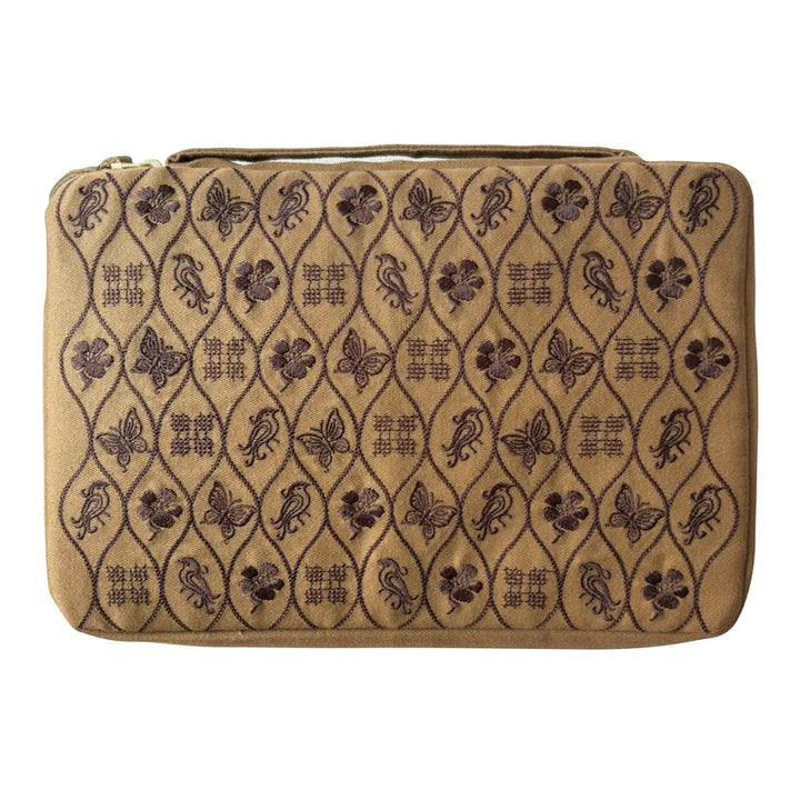 Embroidery fabric 10 Pens Zipper Case