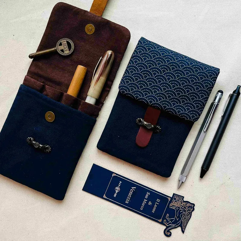 Seigaiha 4 Slots Pen Flap Case