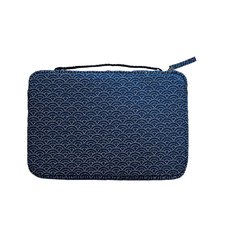Seigaiha Waves Fabric 20 Pens Zipper Case