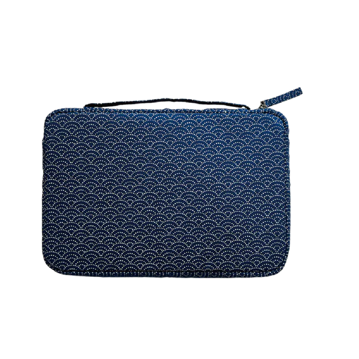 Seigaiha Waves Fabric 20 Pens Zipper Case