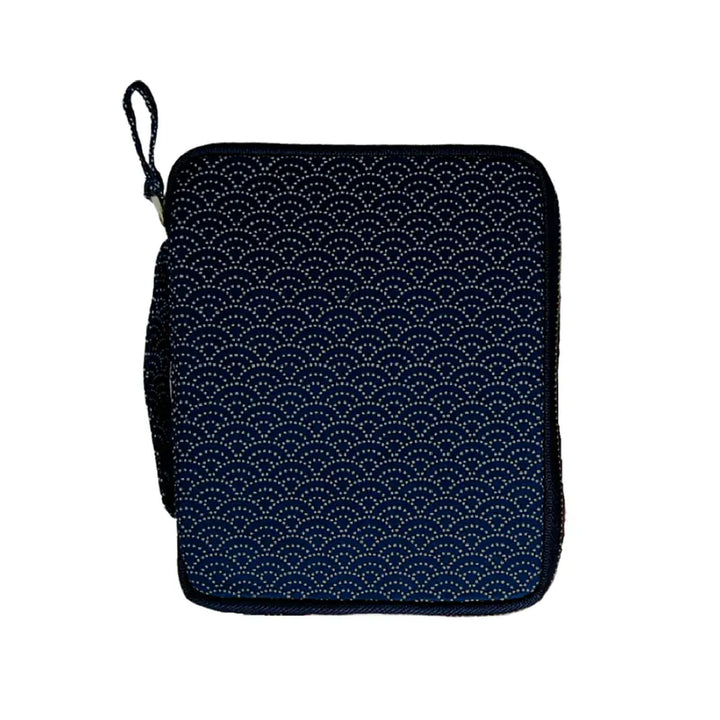 Seigaiha 10 Pens Zipper Case | Red