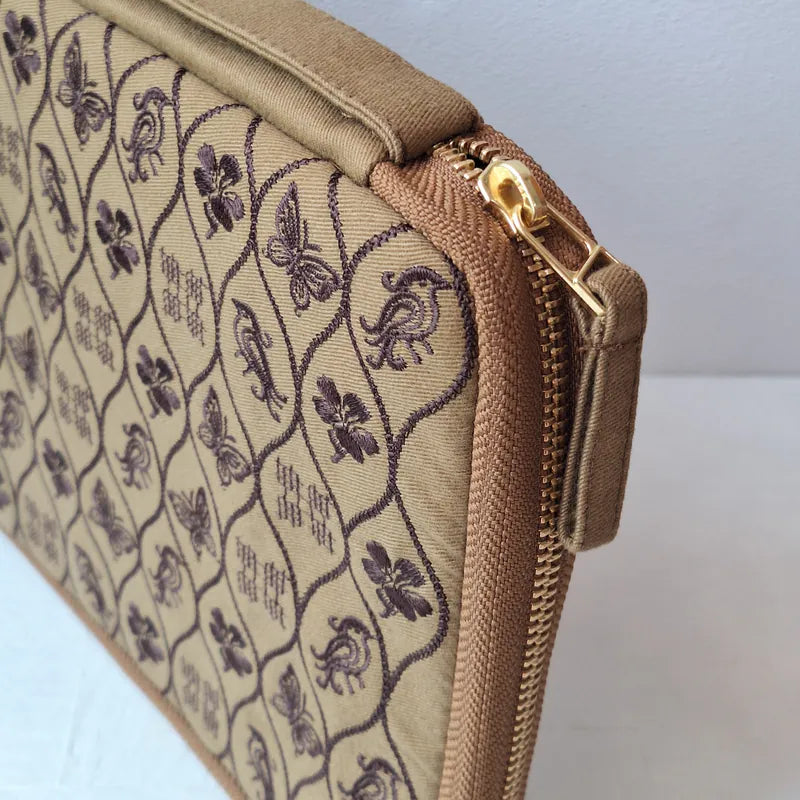 Embroidery fabric 10 Pens Zipper Case