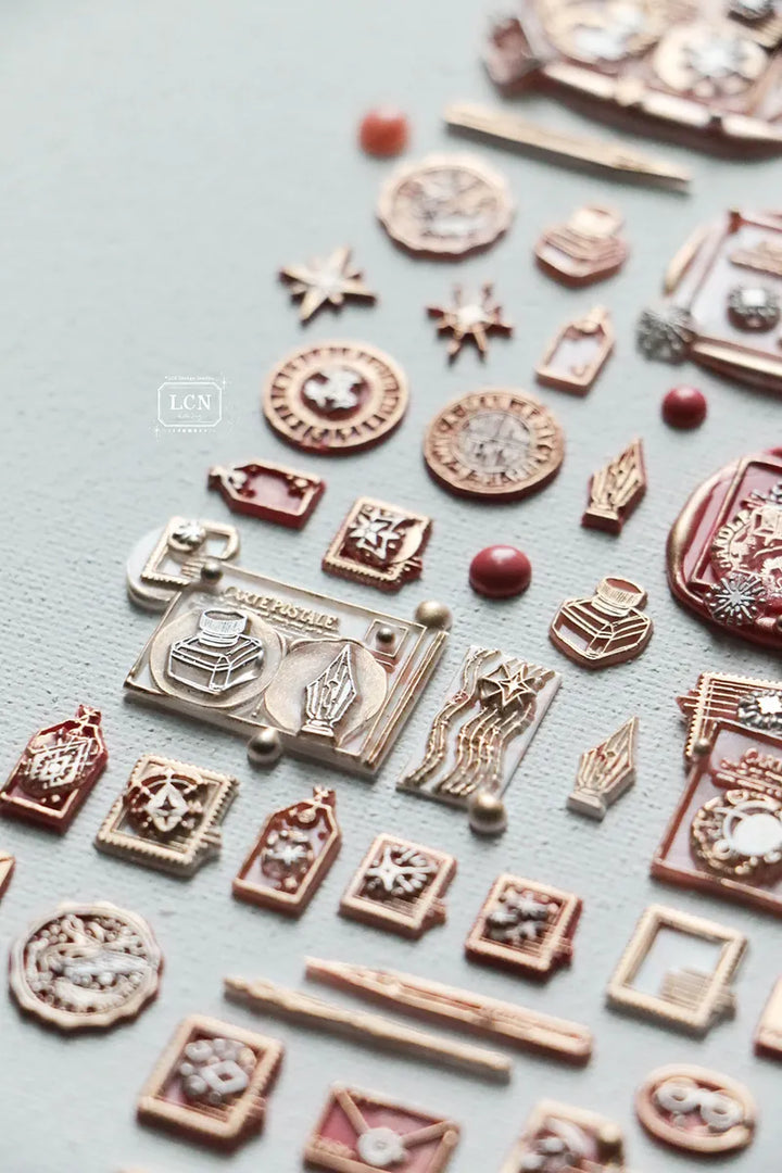 Pen and Ink Mini Double-Sided Wax Seal Set