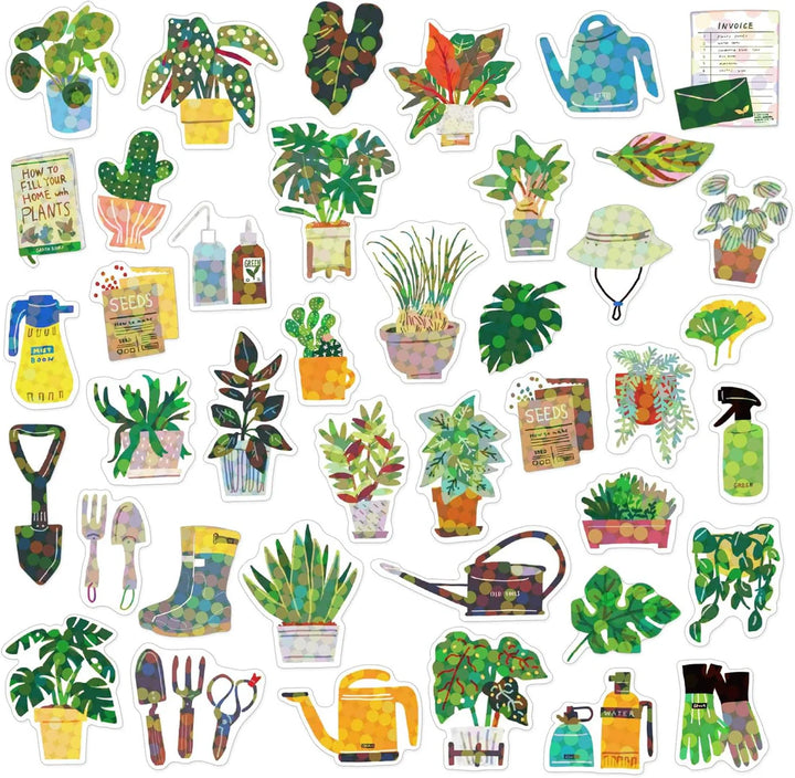 Green Plants Stickers in a Box