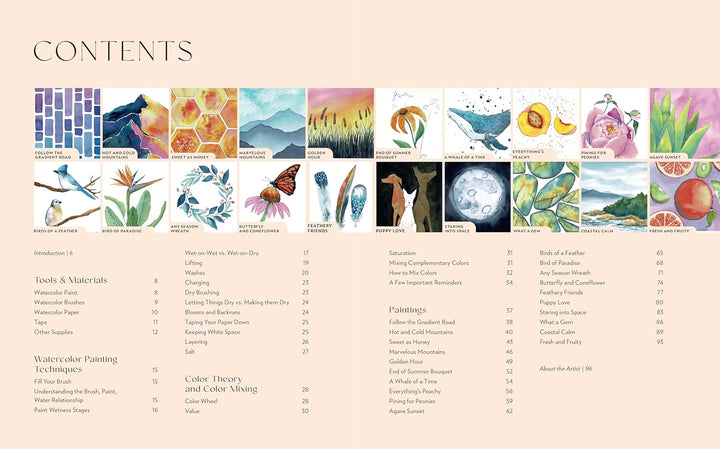 Learn to Watercolor: 20 Step-by-Step Beginner-Friendly Lessons on Watercolor Paper