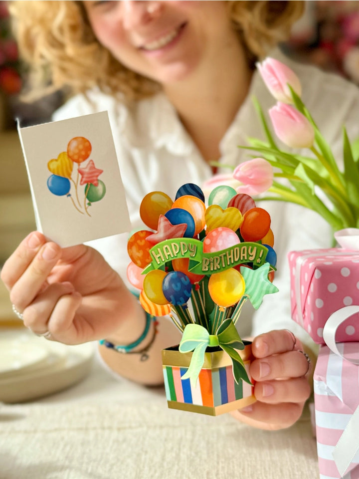Birthday Balloons Mini Pop-Up Card