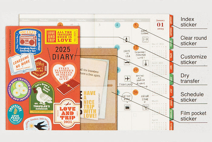 TRAVELER'S notebook Customized Sticker Set | 2025 Edition