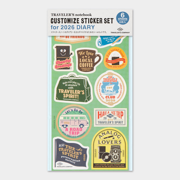 TRAVELER'S notebook Customized Sticker Set | 2026 Edition