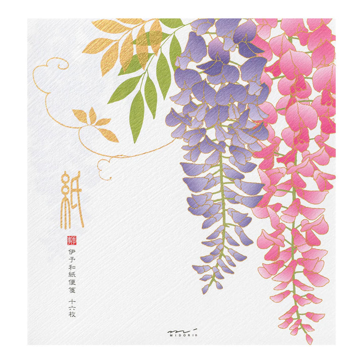Wisteria Letter Pad | Foiled-Stamp Silk Paper