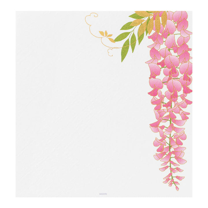 Wisteria Letter Pad | Foiled-Stamp Silk Paper