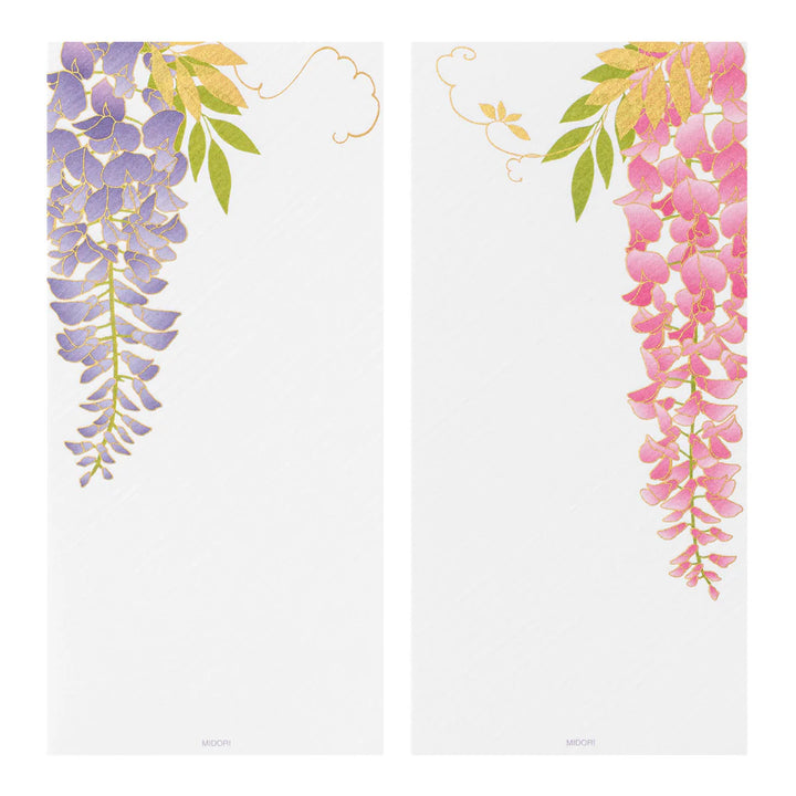 Wisteria Message Pad | Foiled-Stamp Silk Paper
